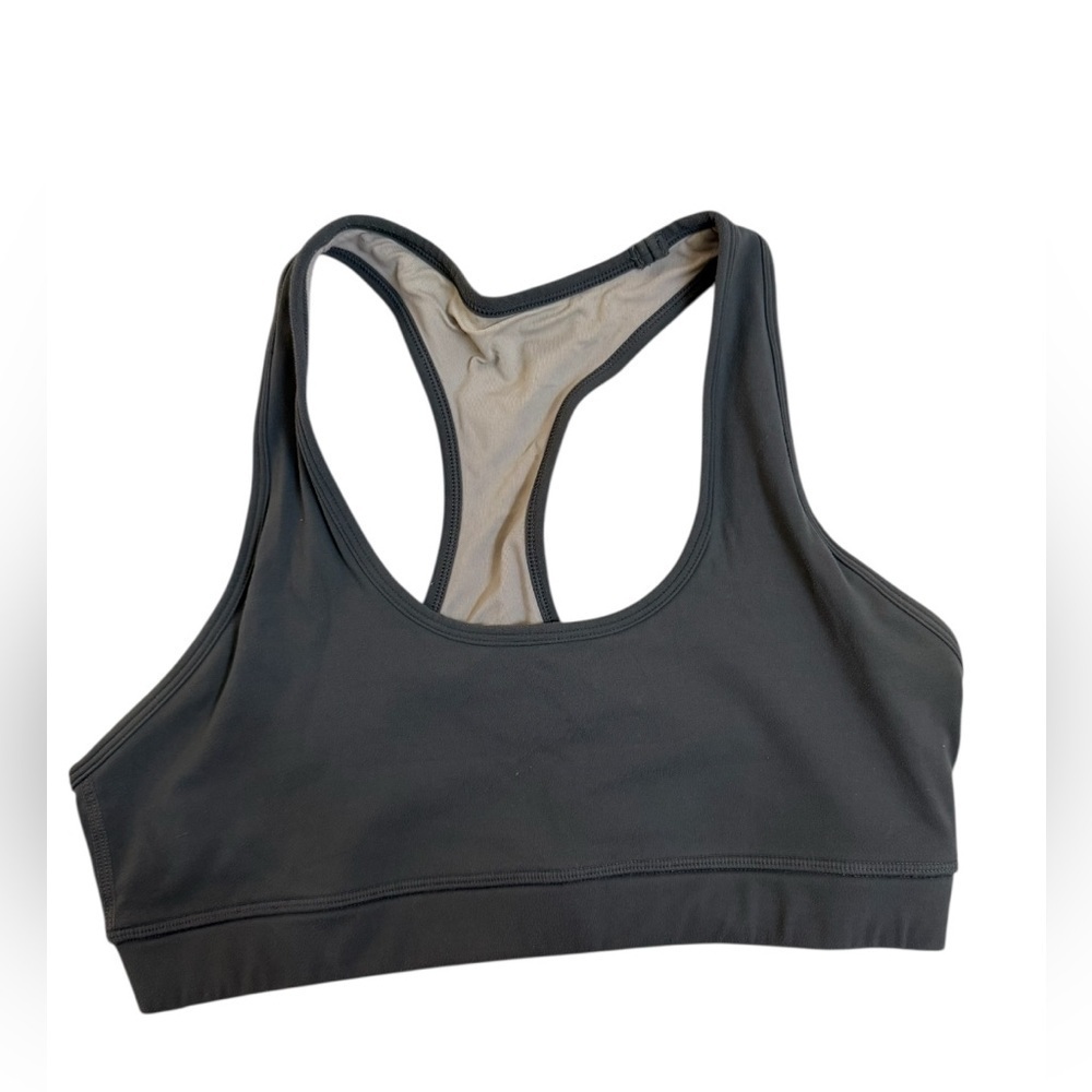 ZYIA Gray Racerback Sports Bra Moisture-Wicking Intimates Size L